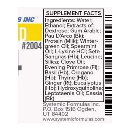 Systemic Formulas: CX4 - FUNGDX