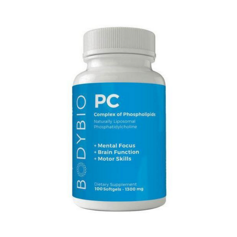 BodyBio PC (Phosphatidylcholine) - 100 SoftGels (1300mg)