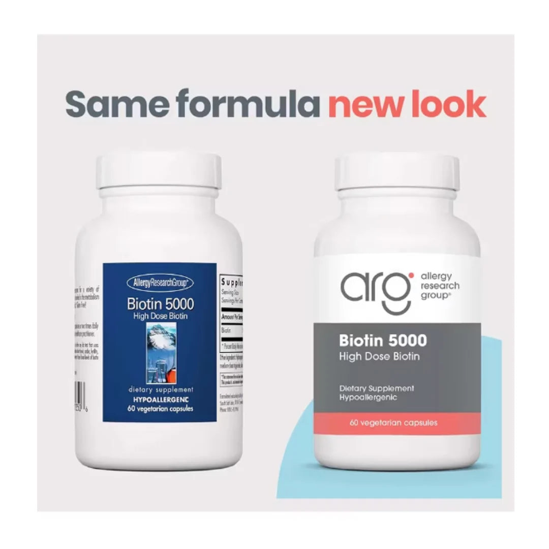Allergy Research Group - Biotin 5000 mcg 60 veg capsules