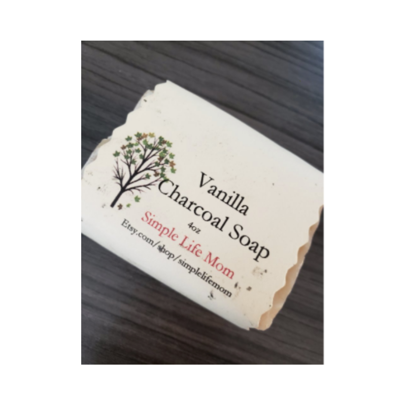 Simple Life Mom - Vanilla Charcoal Soap 4oz