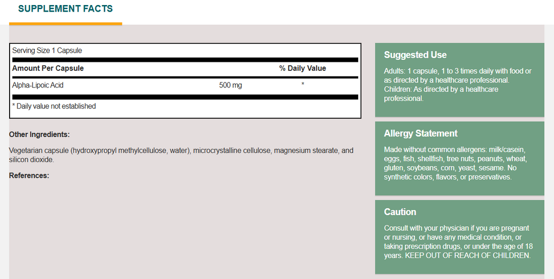 Alpha-Lipoic Acid - 90 caps