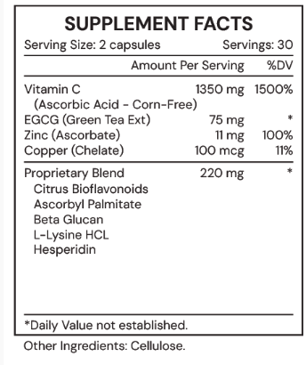 Systemic Formulas: #126 - CZI - Vitamin C, Zinc, & Immune Support