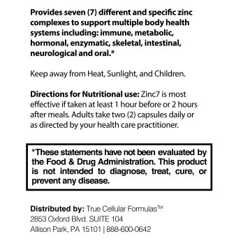 TCF - Zinc7 - 60 capsules