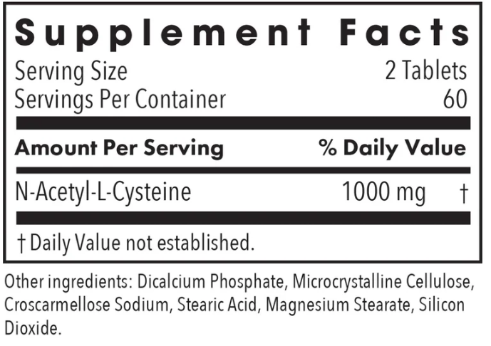 NAC (N-Acetyl Cysteine) - 120 capsules