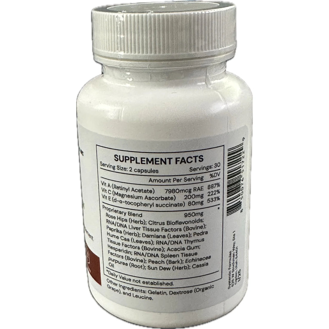 Systemic Formulas: #102 - ACX - VITAMIN DTX