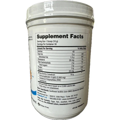 NuMedica - ImmunoG PRP Colostrum - 300 grams - 30 Servings