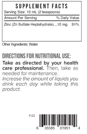 Systemic Formulas: #195 - ZNC - ZINC CHELATE